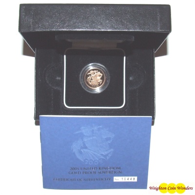2005 Gold Proof Sovereign – Modern St George & Dragon